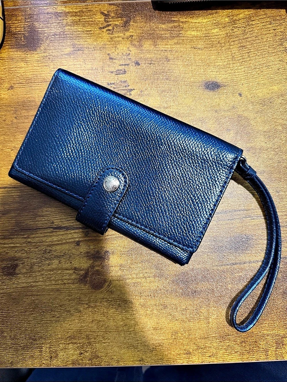 Coach Blue Wristlet Wallet Like New